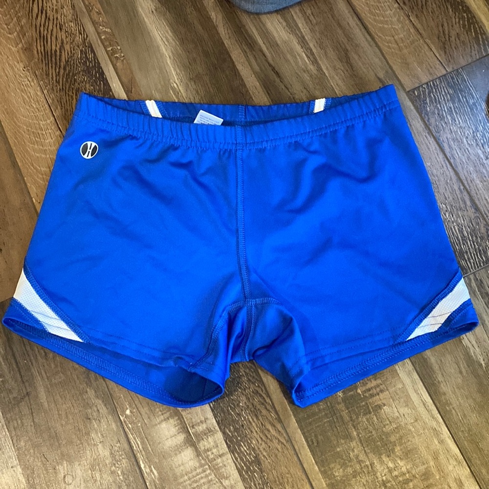 Short royal blue spandex